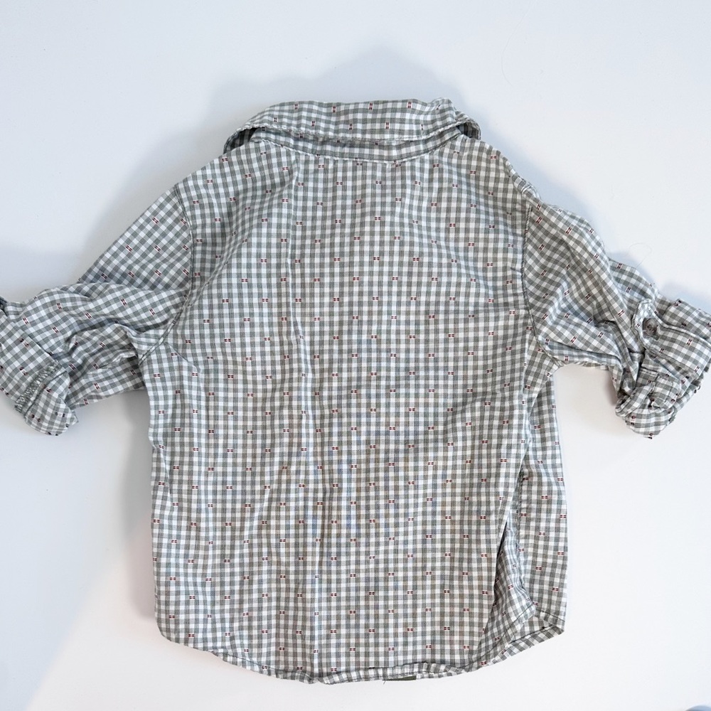 Cat and Jack button down shirt roll sleeve 18 months - Picture 3 of 4